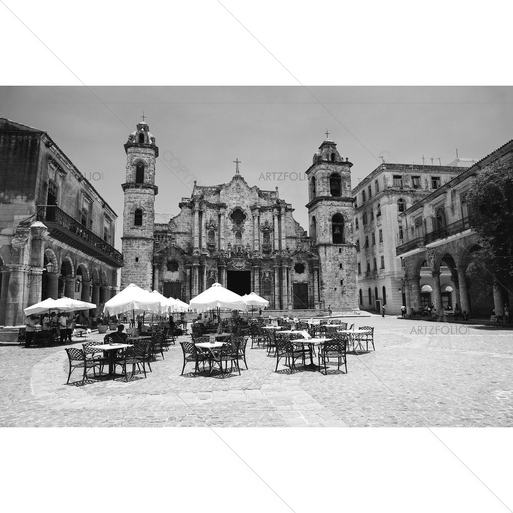 Havana Cuba Colonial Church — Devotional custom art by ArtzFolio