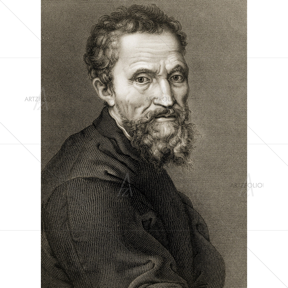 Michelangelo Buonarroti, Italian Renaissance Painter, 1475-1564 — custom-size art design 5010162