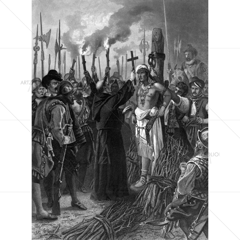 Execution of Last Incan Emperor, Francisco Pizzaro, 1533 — custom-size art design 5010169