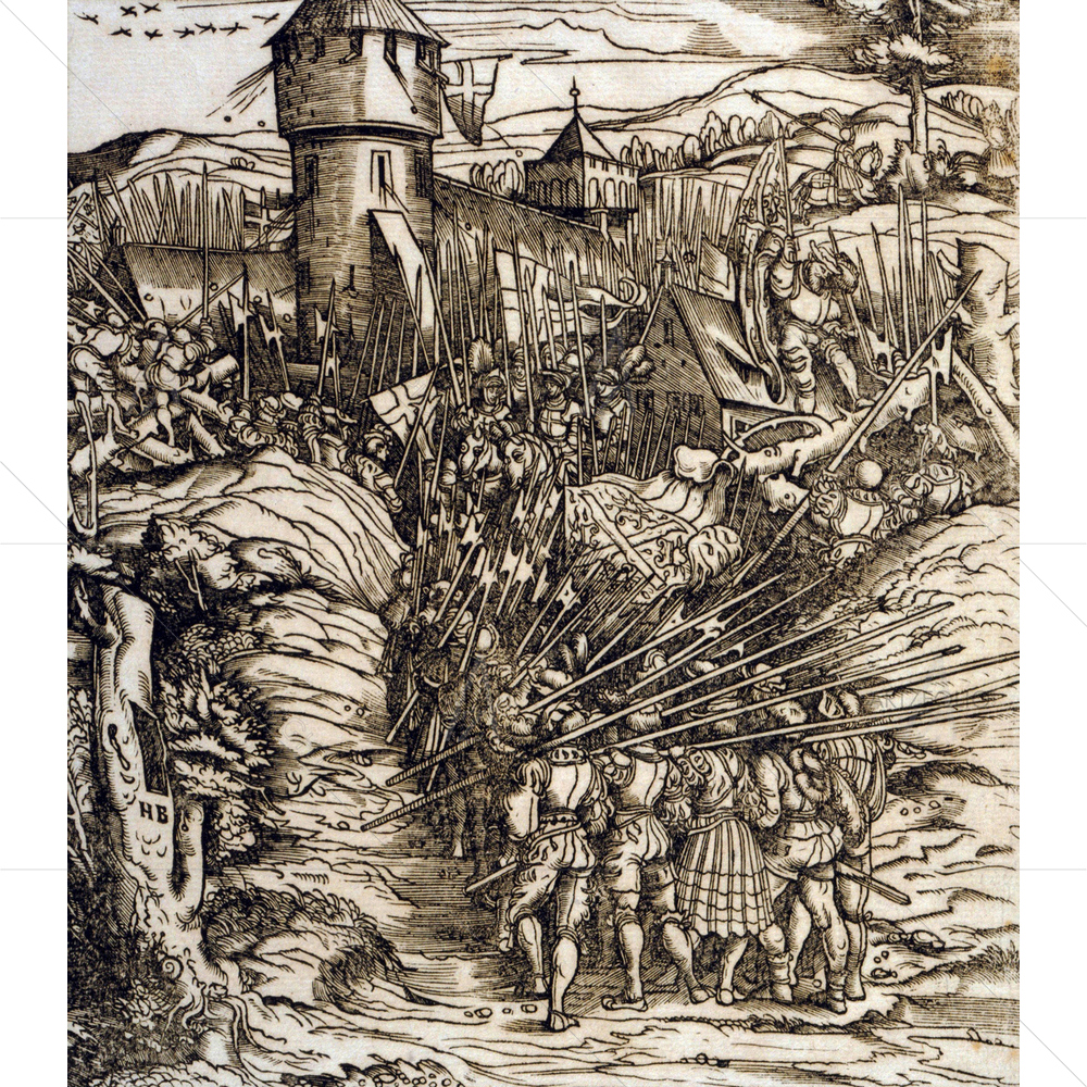 Attack on Maastricht by Roman Emperor Maximilian I — Ancient custom art by ArtzFolio
