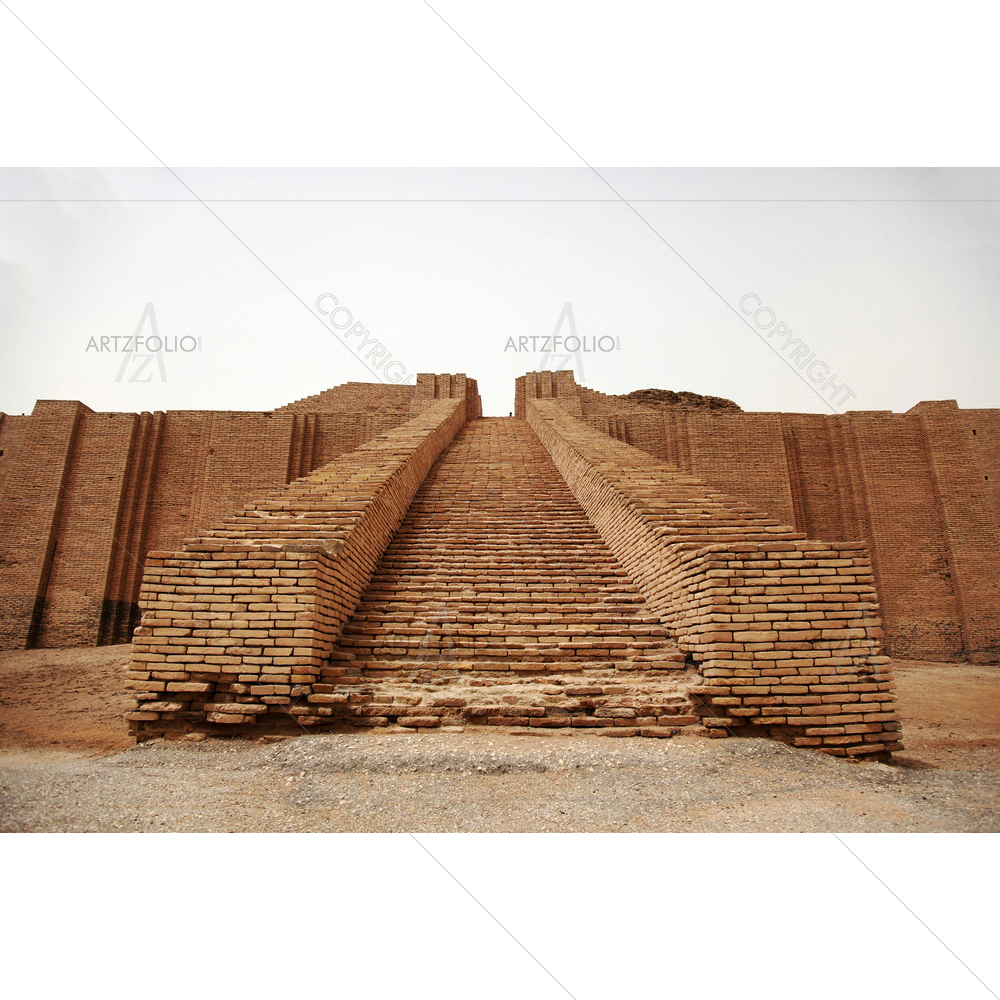 Steps of Ur Ziggurat — Devotional custom art by ArtzFolio