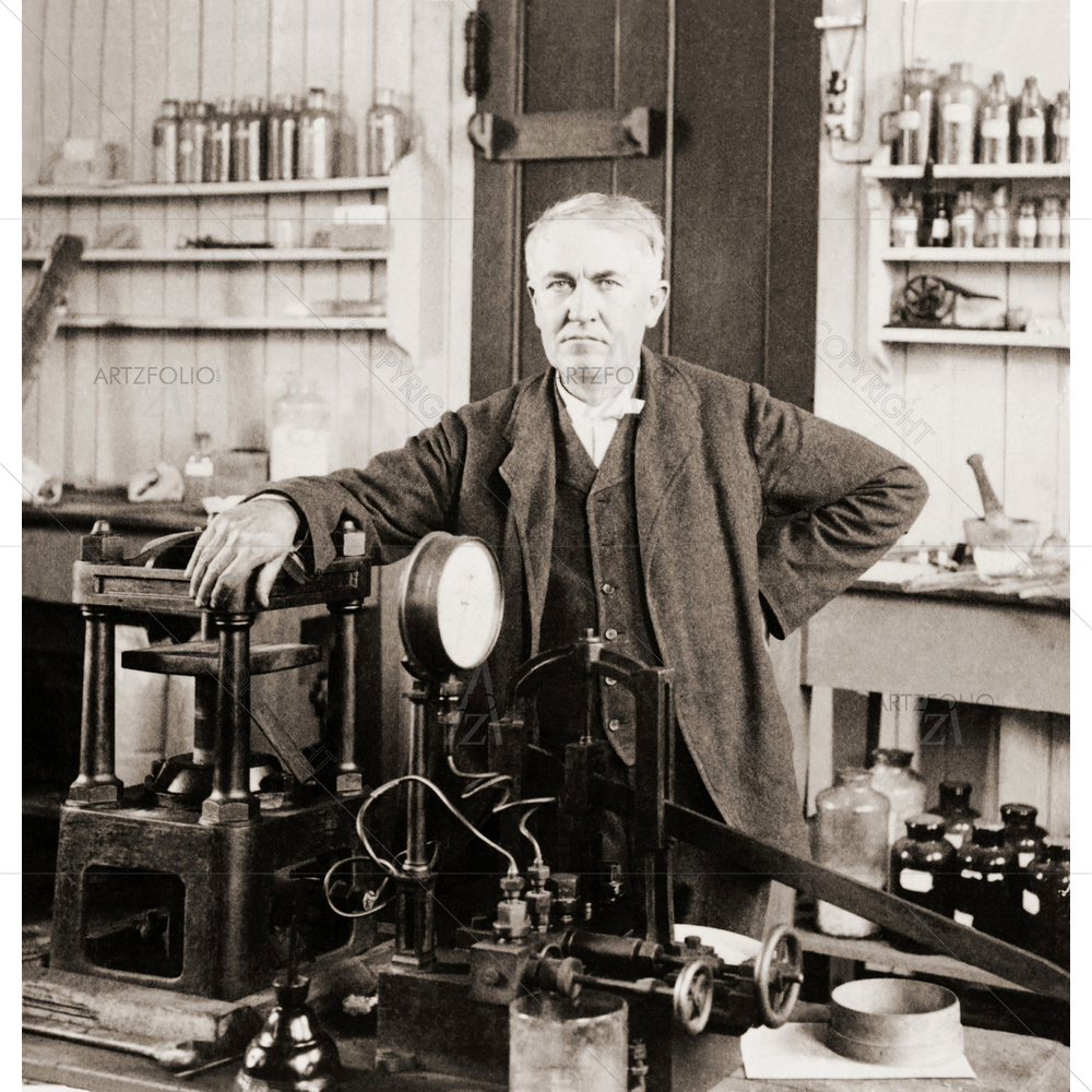 Thomas A. Edison Portrait, 1847-1931 D2 — custom-size art design 5010199