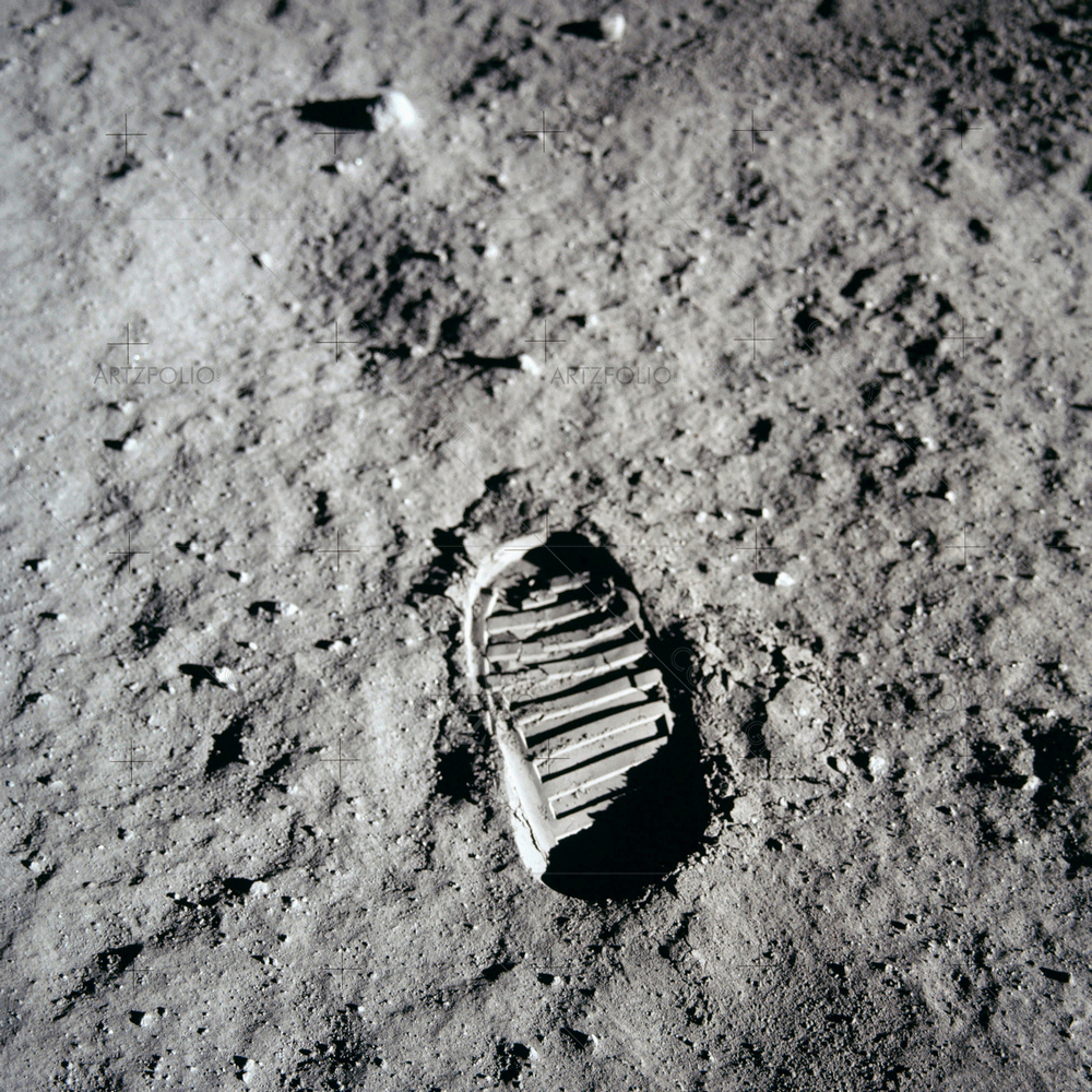 Apollo 11 Boot Print on Moon — custom-size art design 5010215