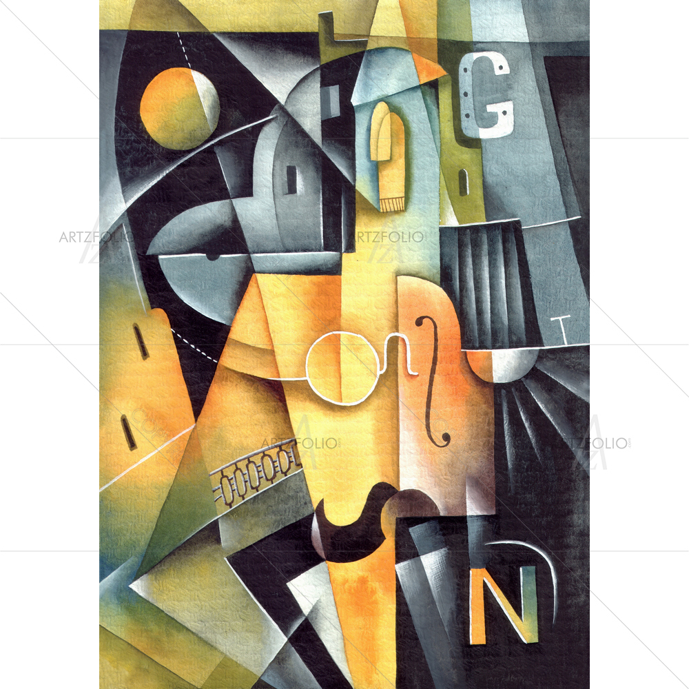 Cubistic Face D3 — custom-size art design 5010227