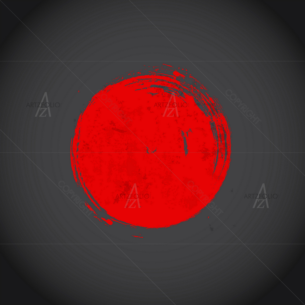 Big Red Circle — Abstract custom art by ArtzFolio
