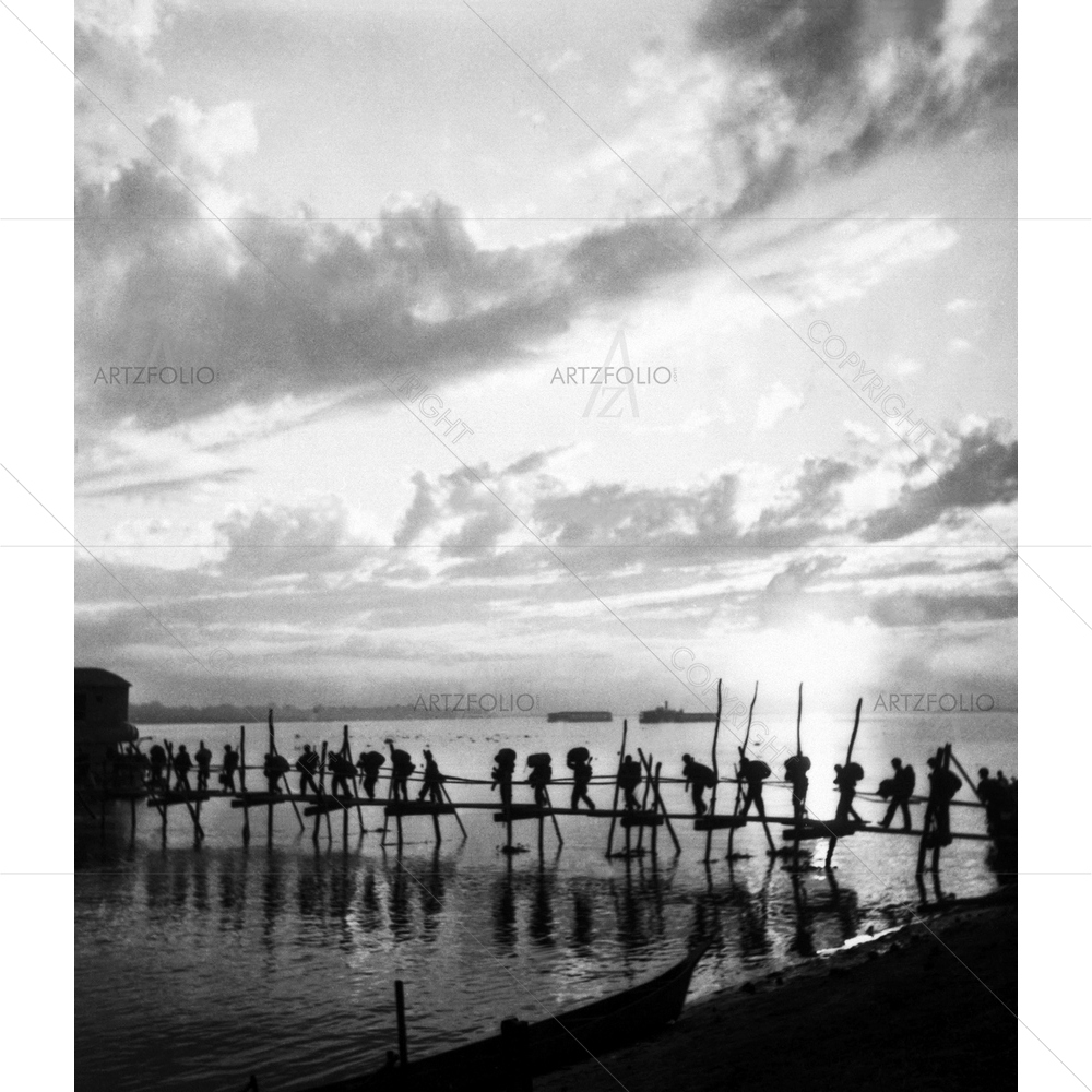 American Troops Silhouette, Pandu Ghat, India, WW2, 1944 — custom-size art design 5010250
