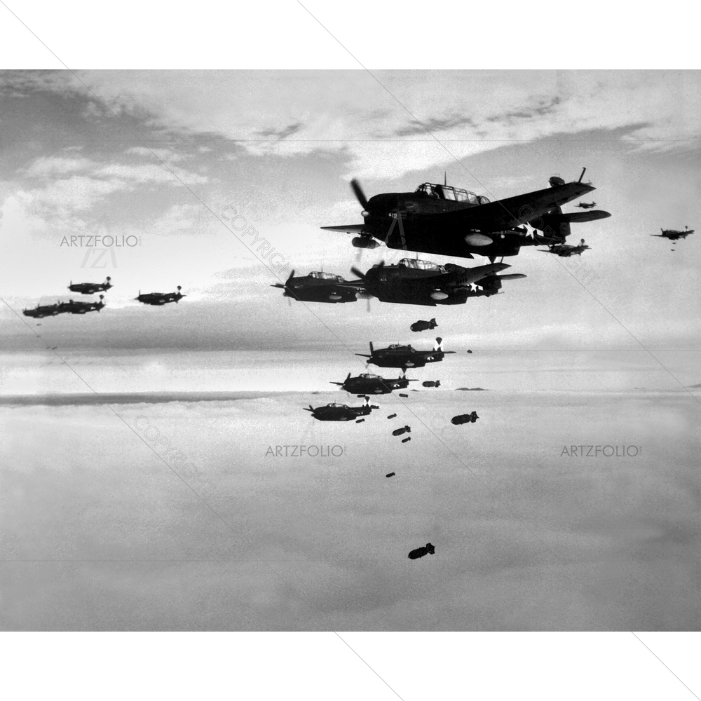 USS Essex Aircraft Dropping Bomb on Hokadate, Japan — Adult custom art by ArtzFolio
