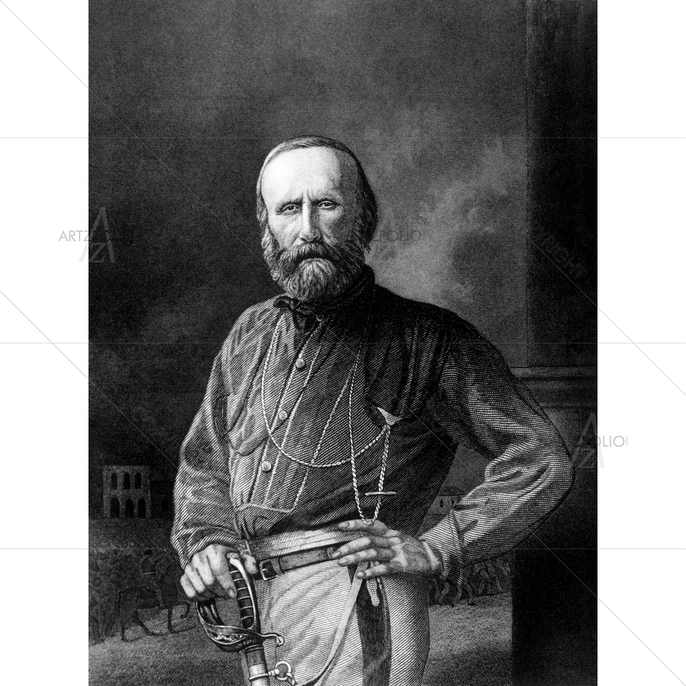 Giuseppe Garibaldi Portrait — Ancient custom art by ArtzFolio