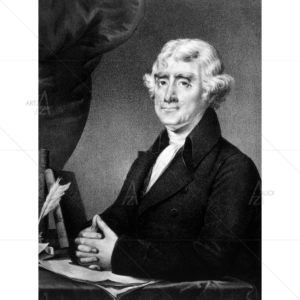 Thomas Jefferson, Gilbert Stuart — Ancient custom art by ArtzFolio