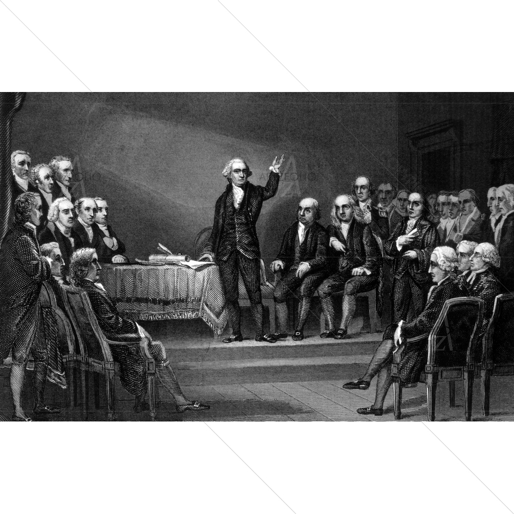 George Washington Presiding At 1787 Convention — Ancient custom art by ArtzFolio
