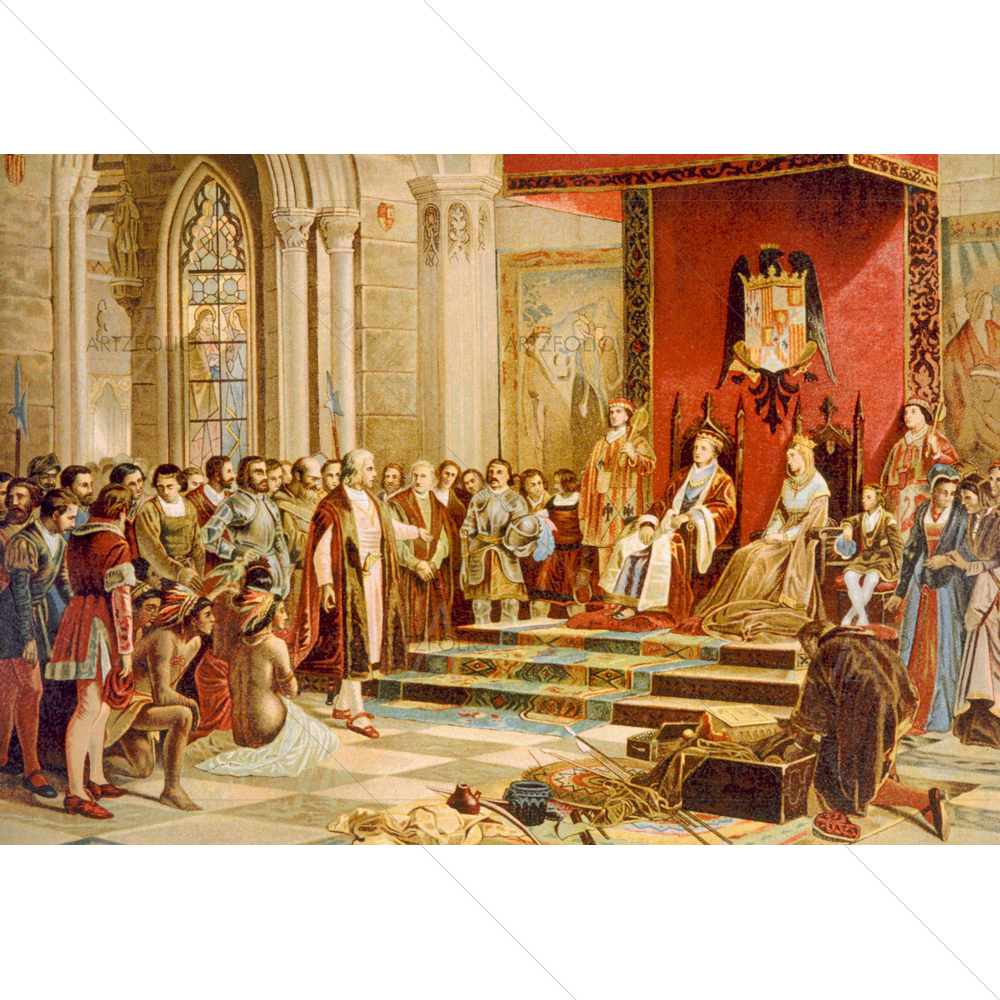 Christopher Columbus Received in Barcelona — custom-size art design 5010319