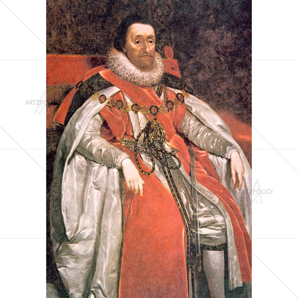 King James I Portrait — custom-size art design 5010320