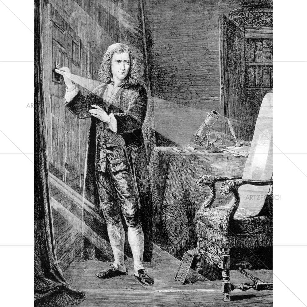 Sir Issac Newton Portrait — custom-size art design 5010322