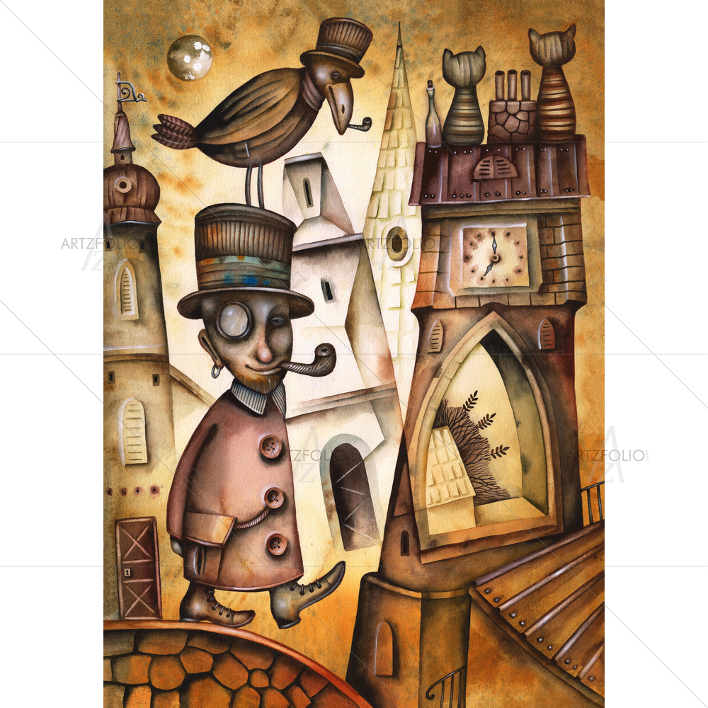 Victorian Man — Abstract custom art by ArtzFolio