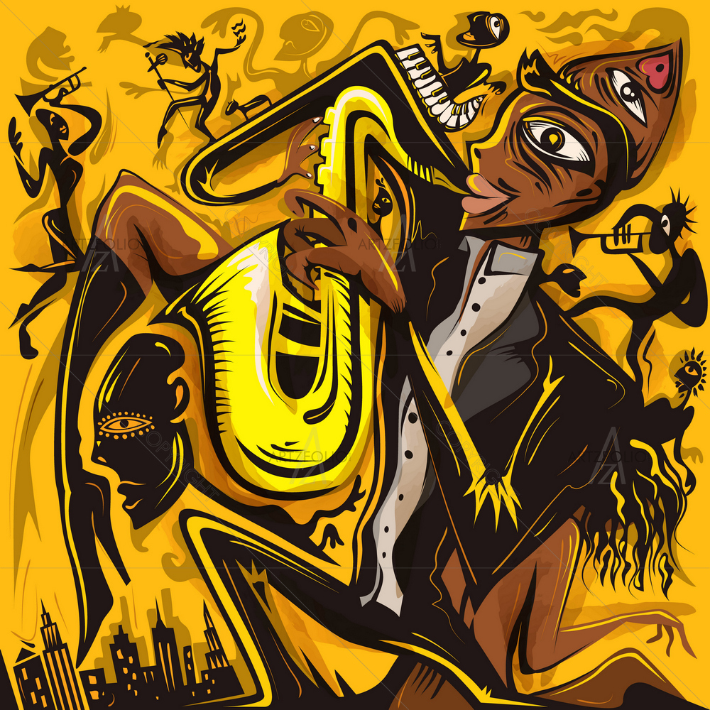 Abstract Jazz D2 — custom-size art design 5010349