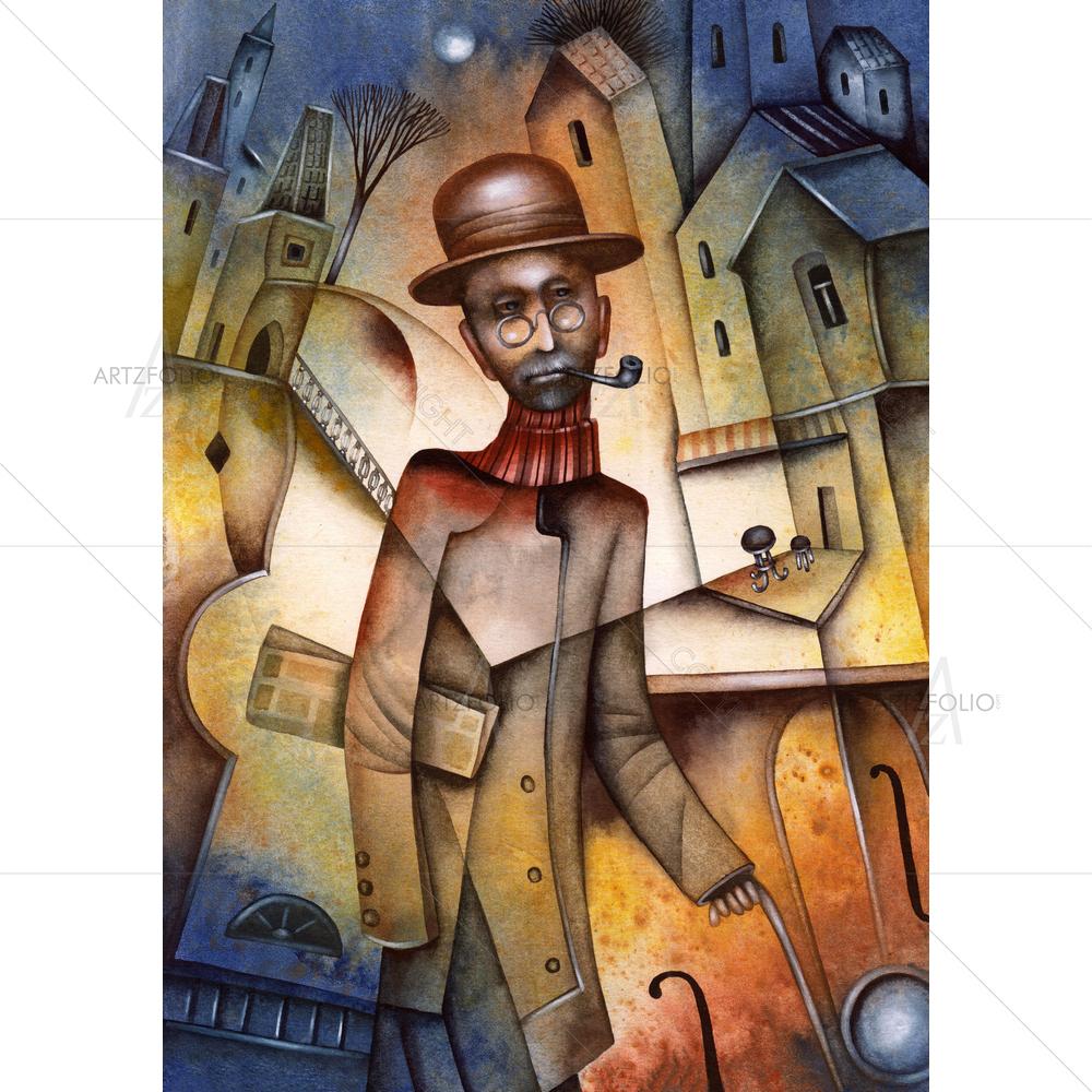 Retro Fashion Man — custom-size art design 5010364