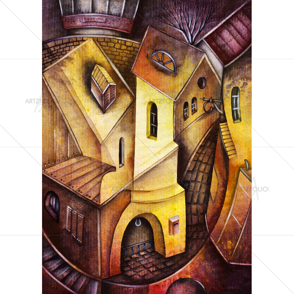 Vintage Town — custom-size art design 5010365