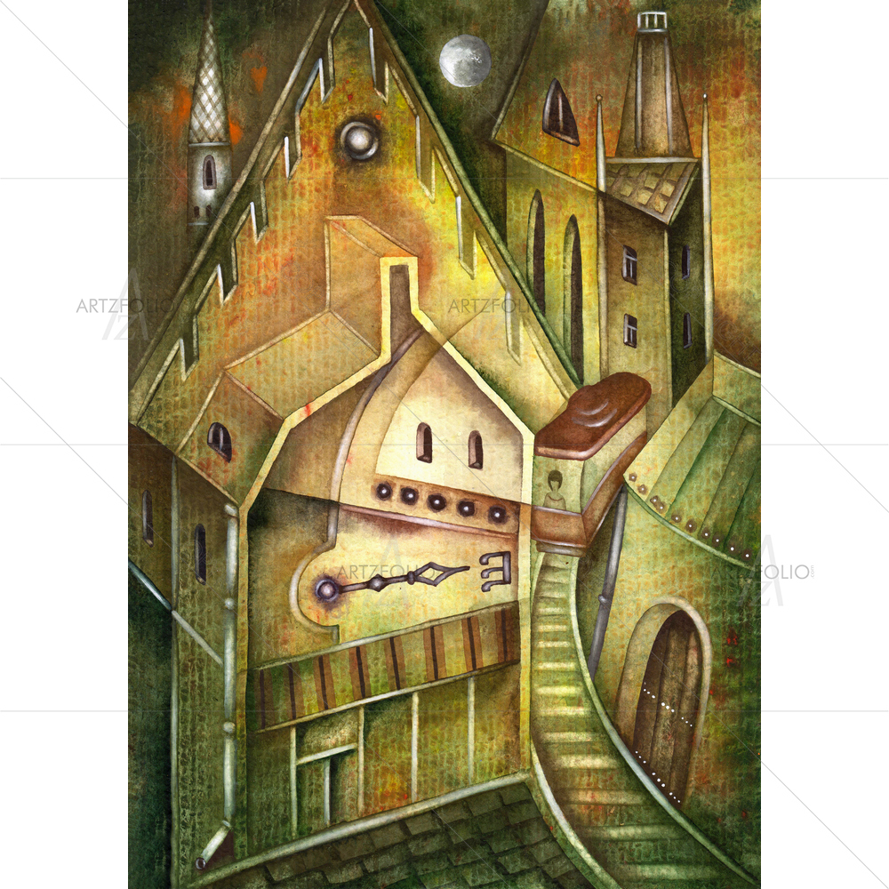 Little town — custom-size art design 5010366