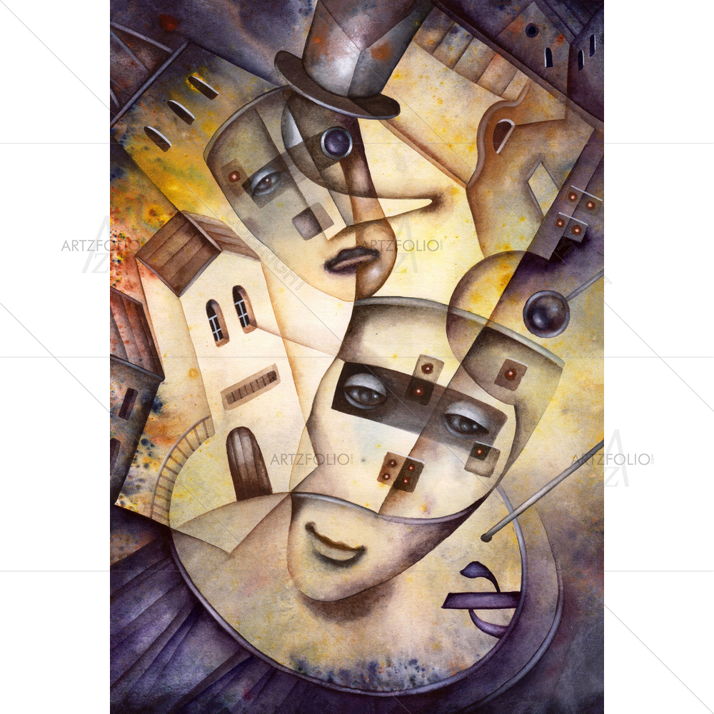 Theatre Masks — custom-size art design 5010367