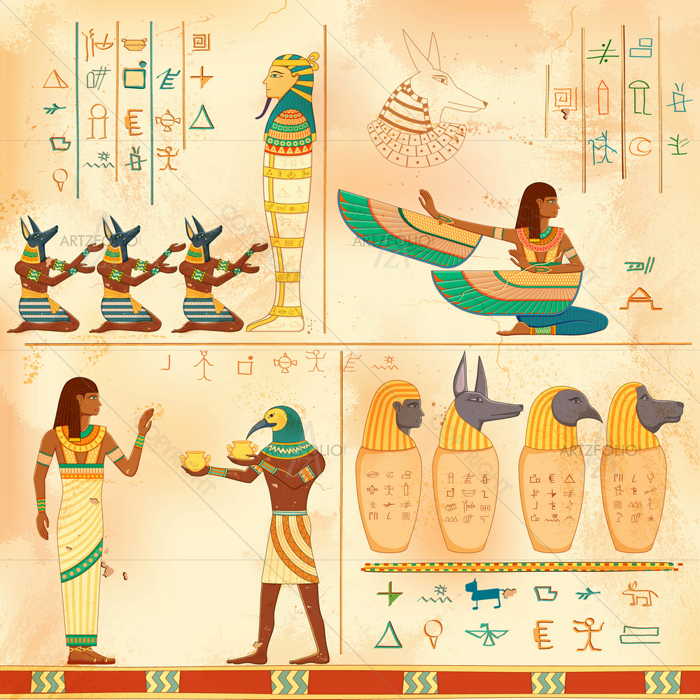 Egyptian Human Art D2 — custom-size art design 5010374