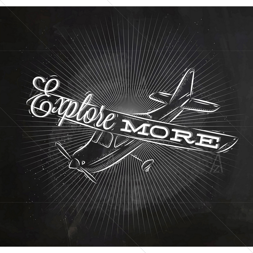 Vintage Explore More Text — custom-size art design 5010381