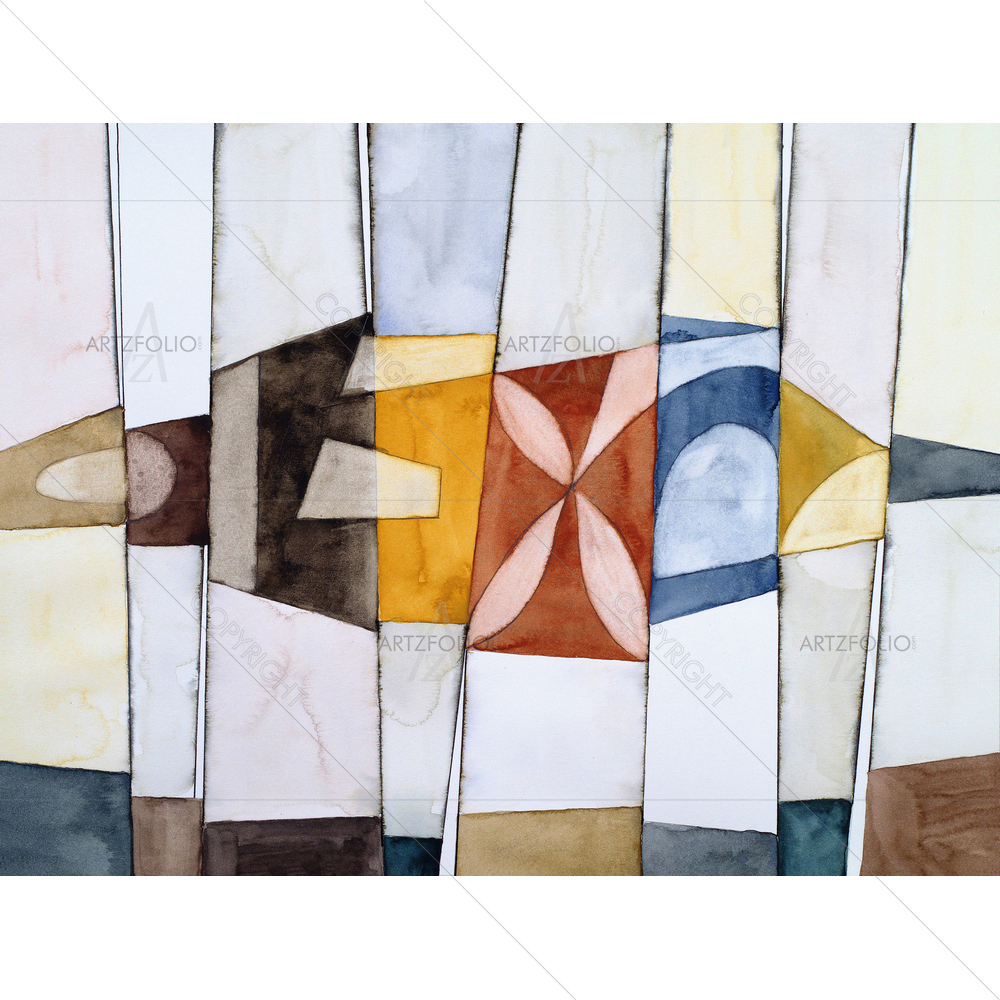 Colorful Vertical Lines — Abstract custom art by ArtzFolio