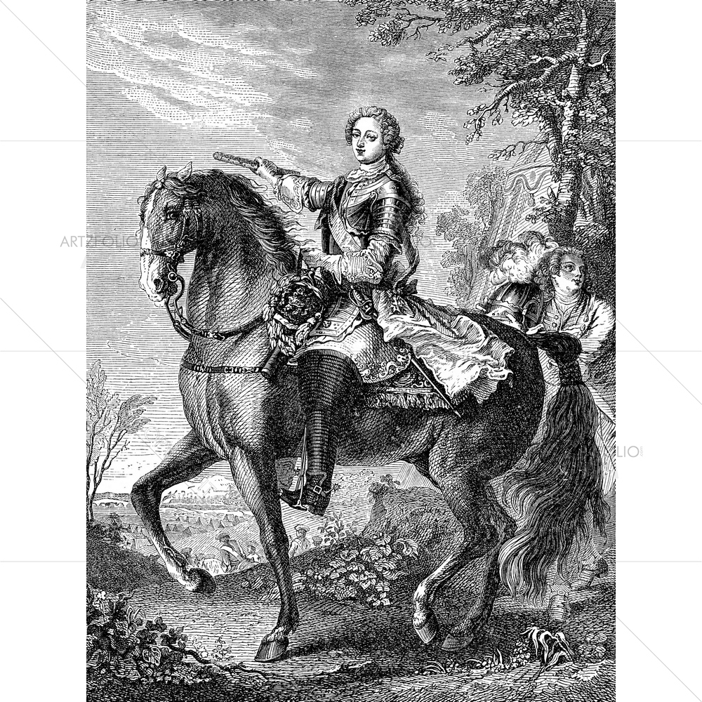 Louis XV on Horseback — custom-size art design 5010402