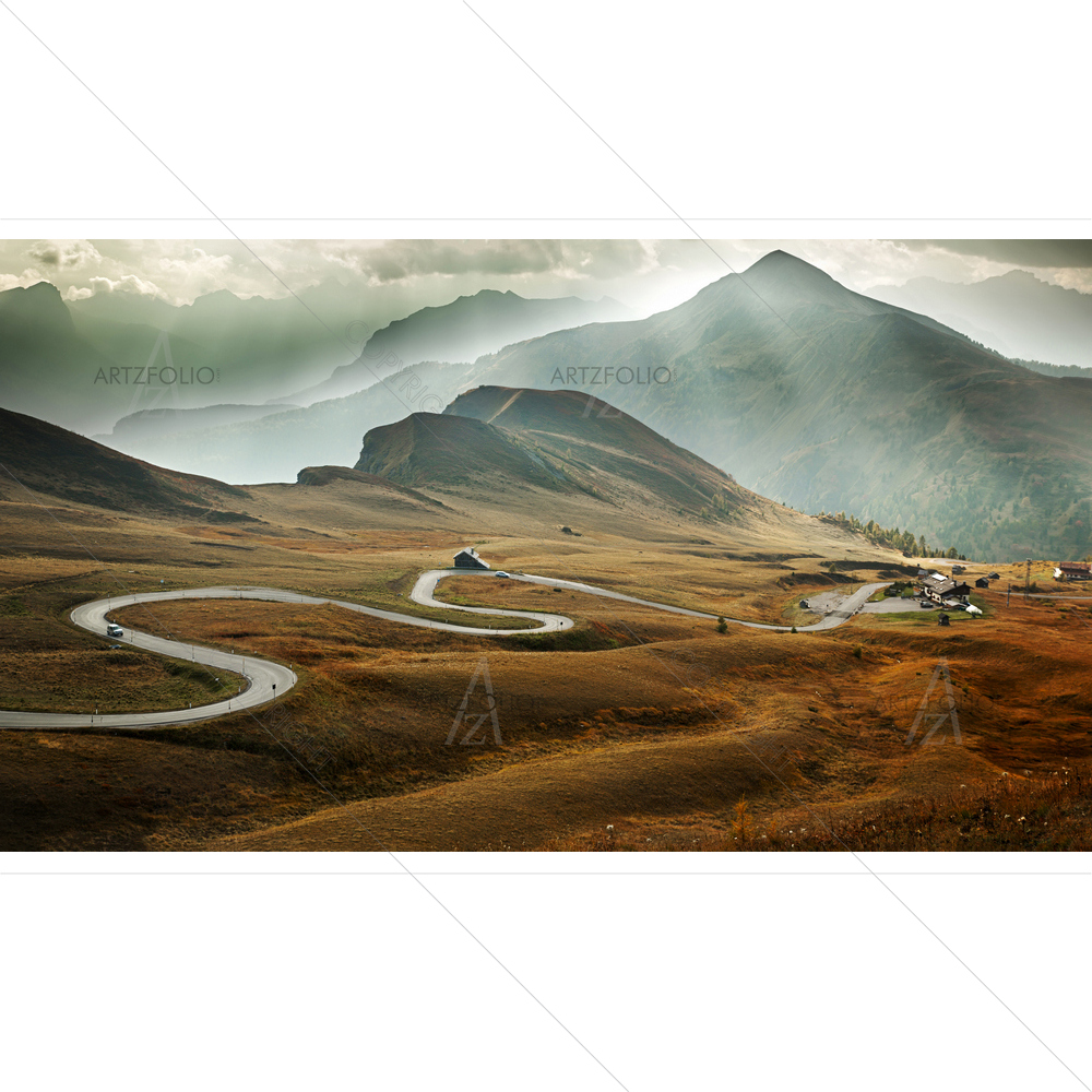 Serpentine Road, Passo Giau, Italy — custom-size art design 5010407