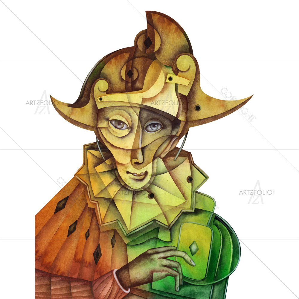 Cubistic Harlequin — custom-size art design 5010408