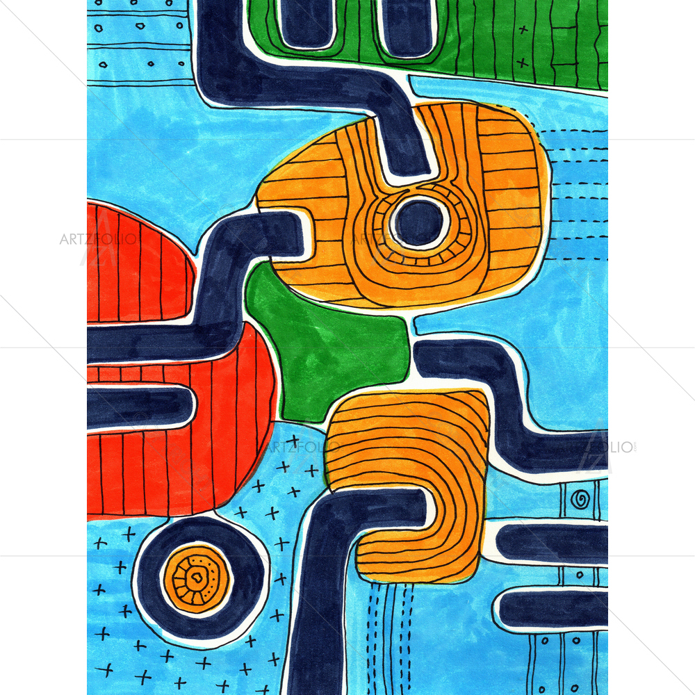 Abstract Geometrical Shapes D1 — Devotional custom art by ArtzFolio