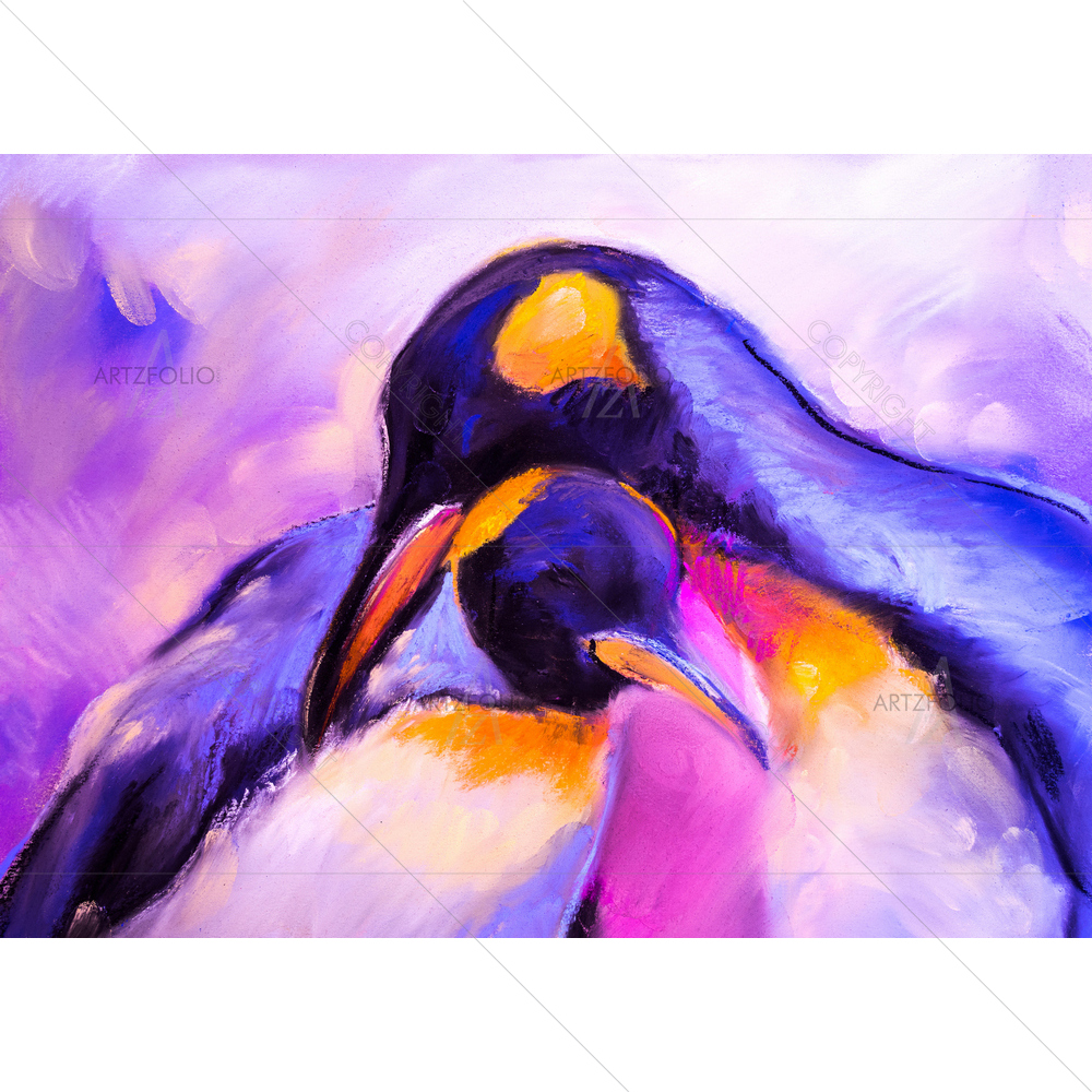 Cartoon Penguins D2 — Animals custom art by ArtzFolio
