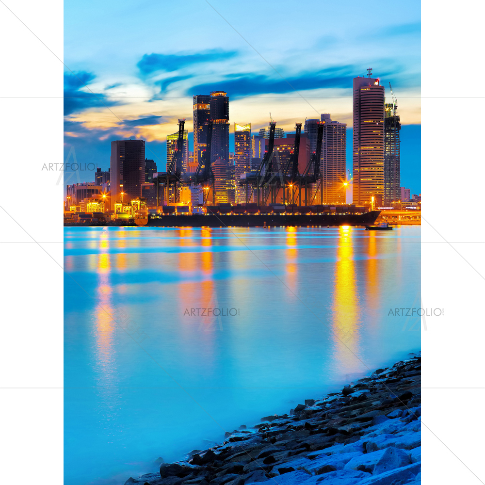 Singapore Container Port — Automobiles custom art by ArtzFolio