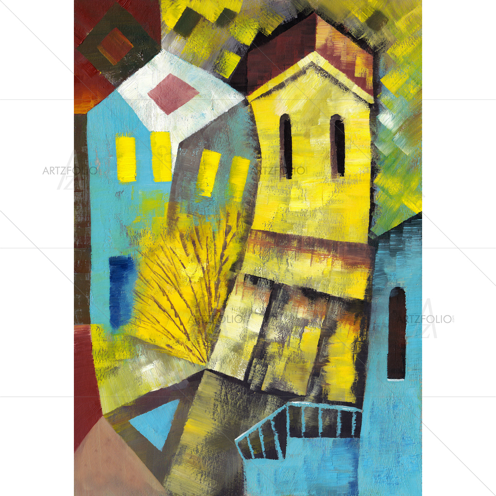 Cubistic City D1 — custom-size art design 5010423