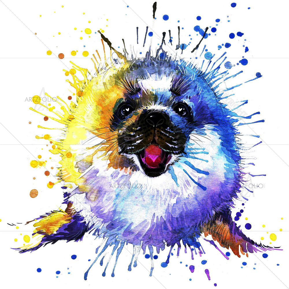 Baby Fur Seal — Animals custom art by ArtzFolio