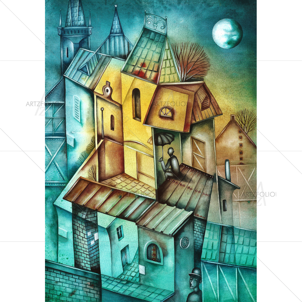 Cubistic City D3 — Cubism custom art by ArtzFolio