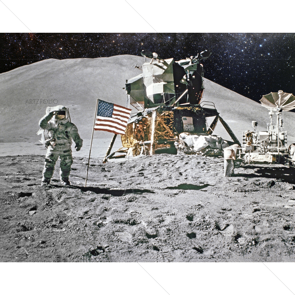 Astronaut on Lunar Landing Mission, NASA — Astronomy custom art by ArtzFolio