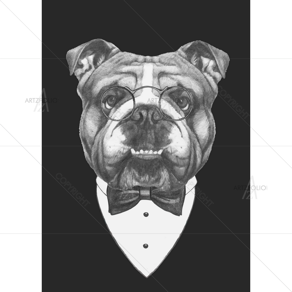 English Bulldog Image — Kids & Nursery custom art by ArtzFolio