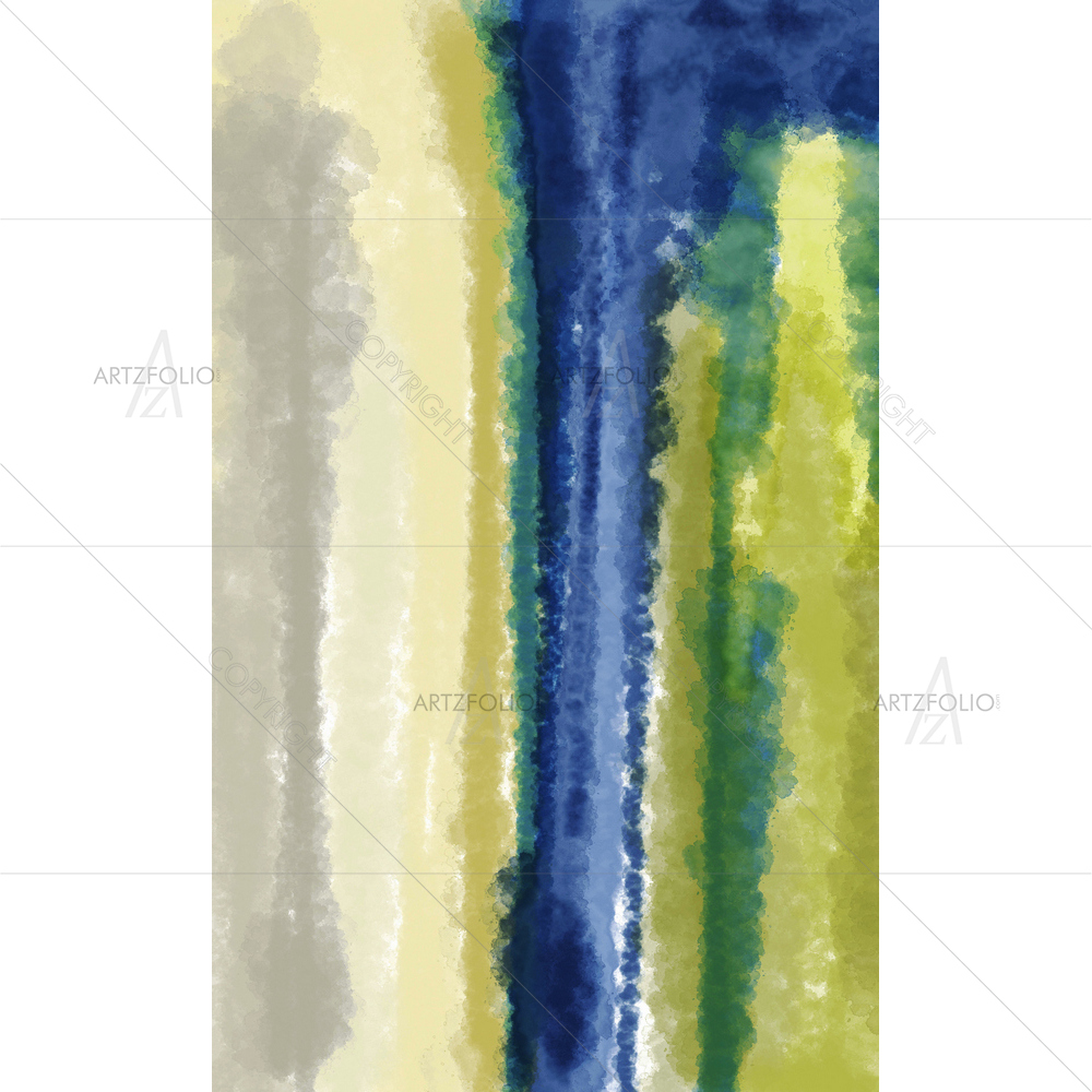 Green Blue Abstract — custom-size art design 5010480