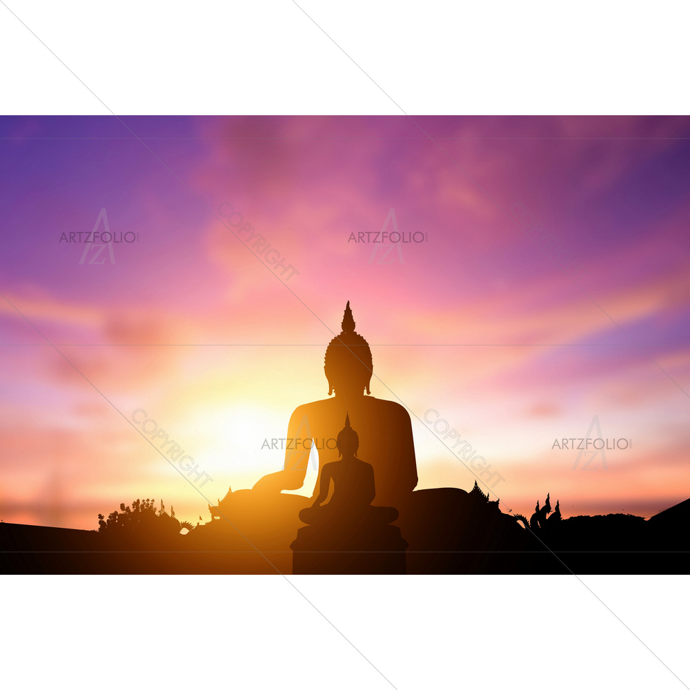 Lord Buddha Silhouette D1 — custom-size art design 5010491