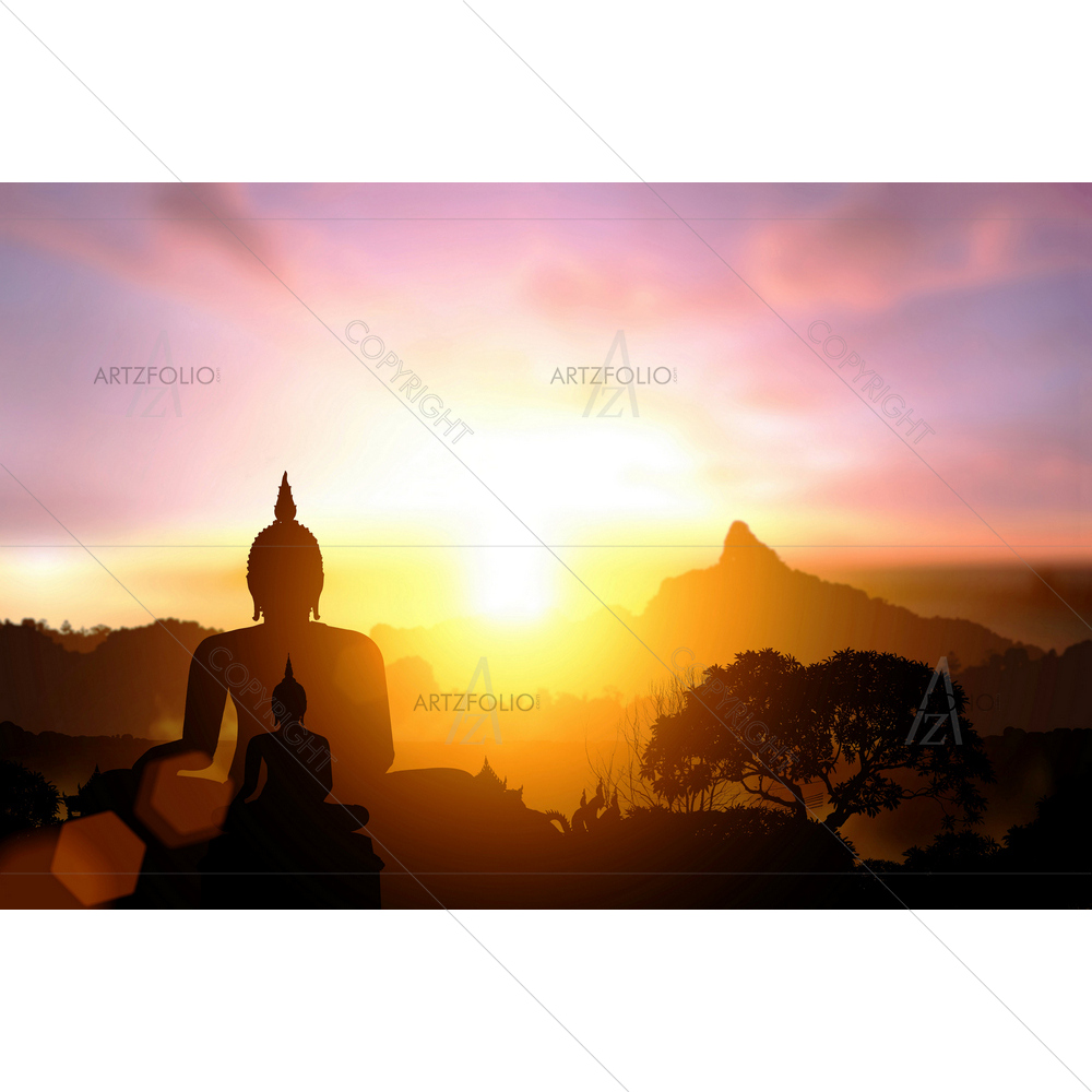 Lord Buddha Silhouette D2 — custom-size art design 5010492