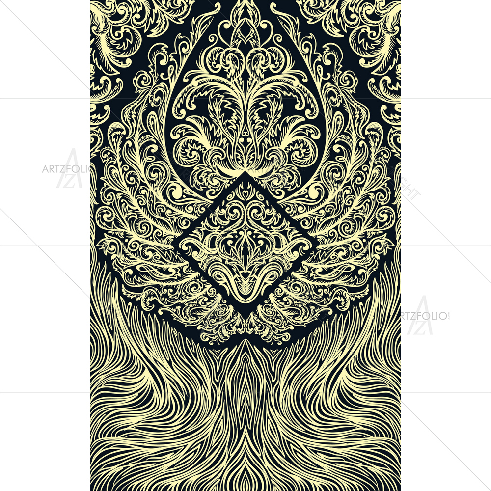 Hand-Drawn Vintage Flowers — Devotional custom art by ArtzFolio