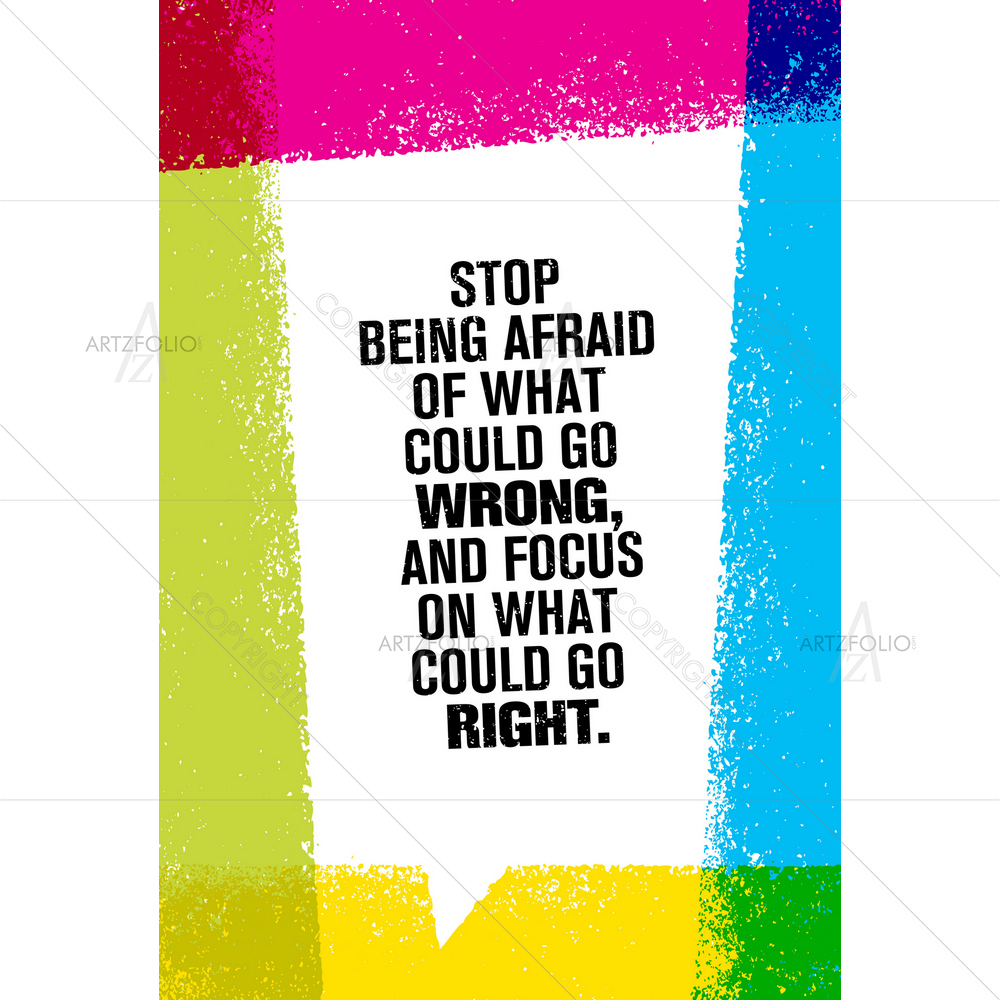 Focus on Right Motivational Quote — custom-size art design 5010499