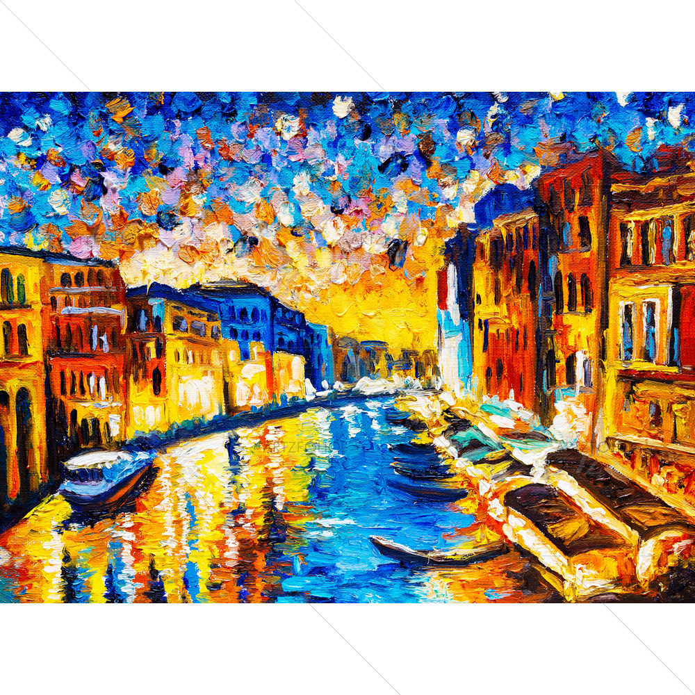 Cityscape of Venice, Italy D1 — Abstract custom art by ArtzFolio