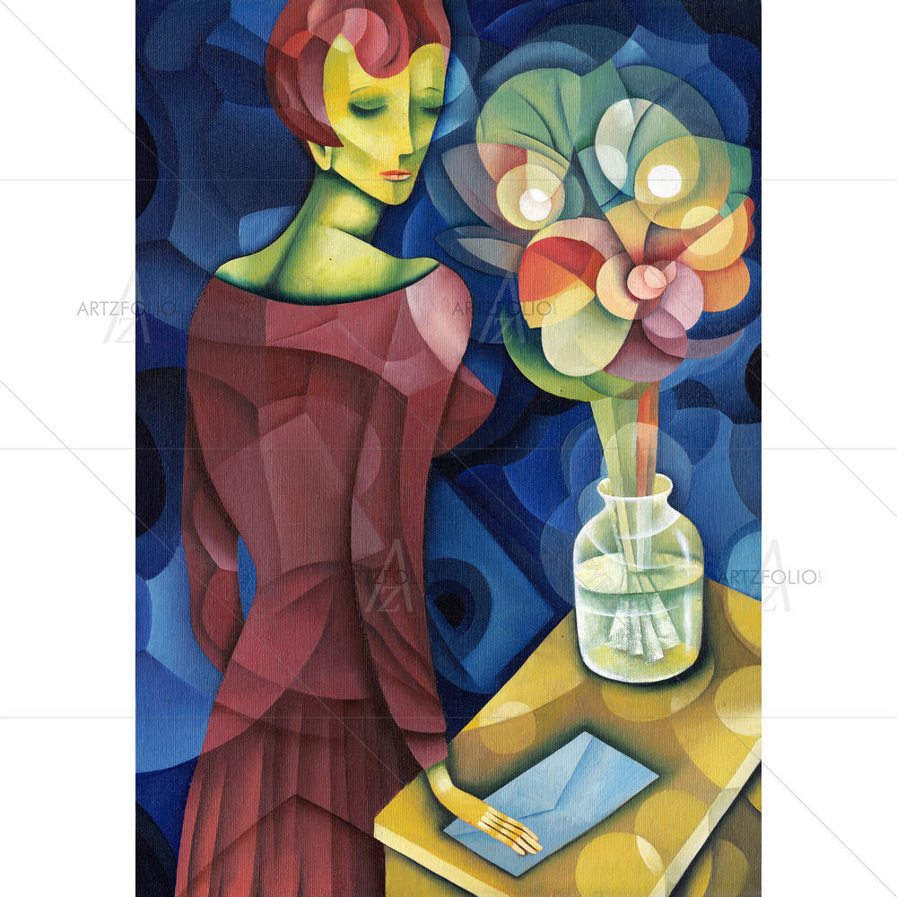 Cubism Woman D1 — Cubism custom art by ArtzFolio