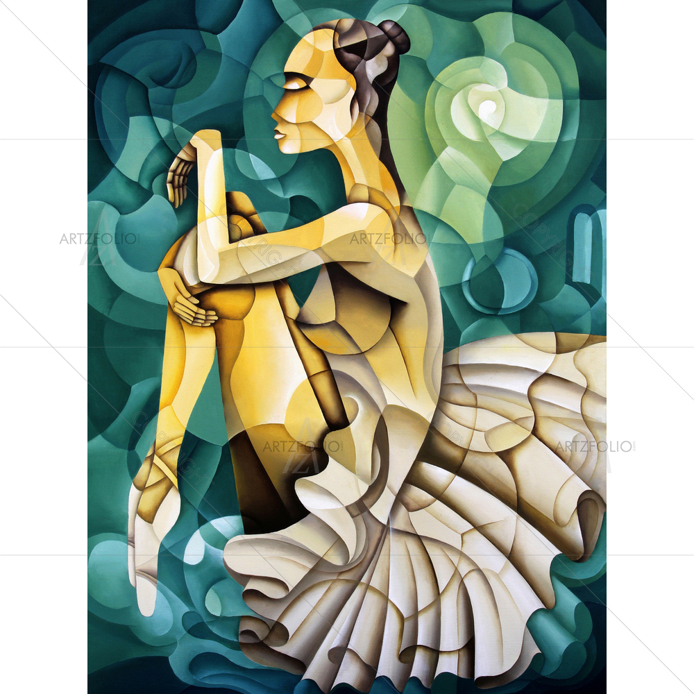 Cubism Woman D3 — Cubism custom art by ArtzFolio
