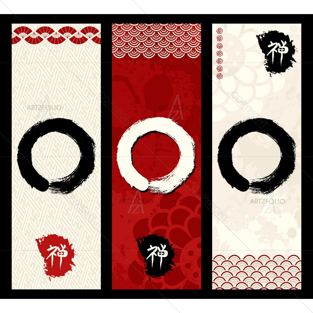 Enso Zen Meditation Circle Symbol — custom-size art design 5010555