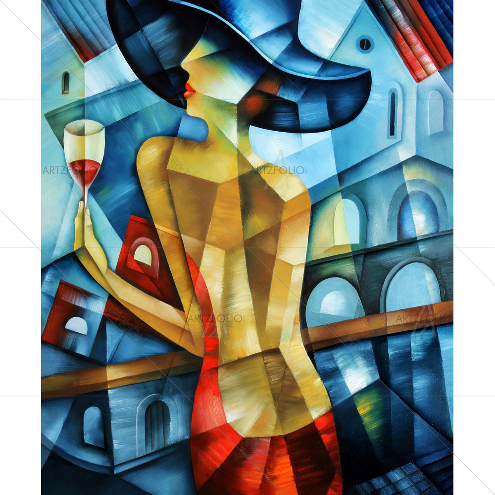 Cubism Woman D7 — Cubism custom art by ArtzFolio