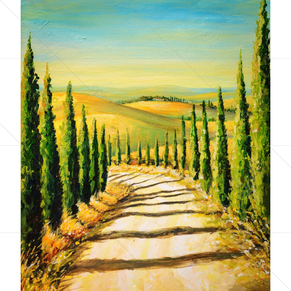 Tuscany Rural Landscape — Botanical custom art by ArtzFolio