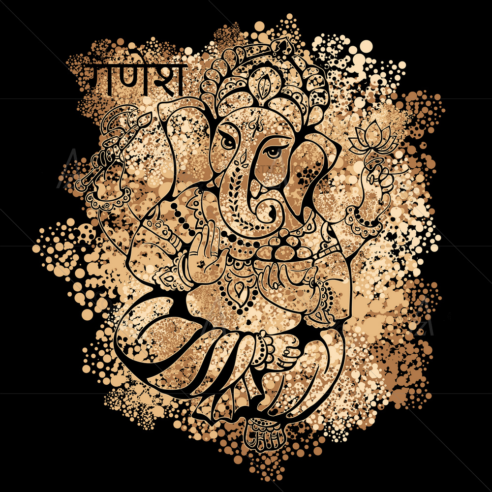 Hindu God Ganesh D8 — custom-size art design 5010593
