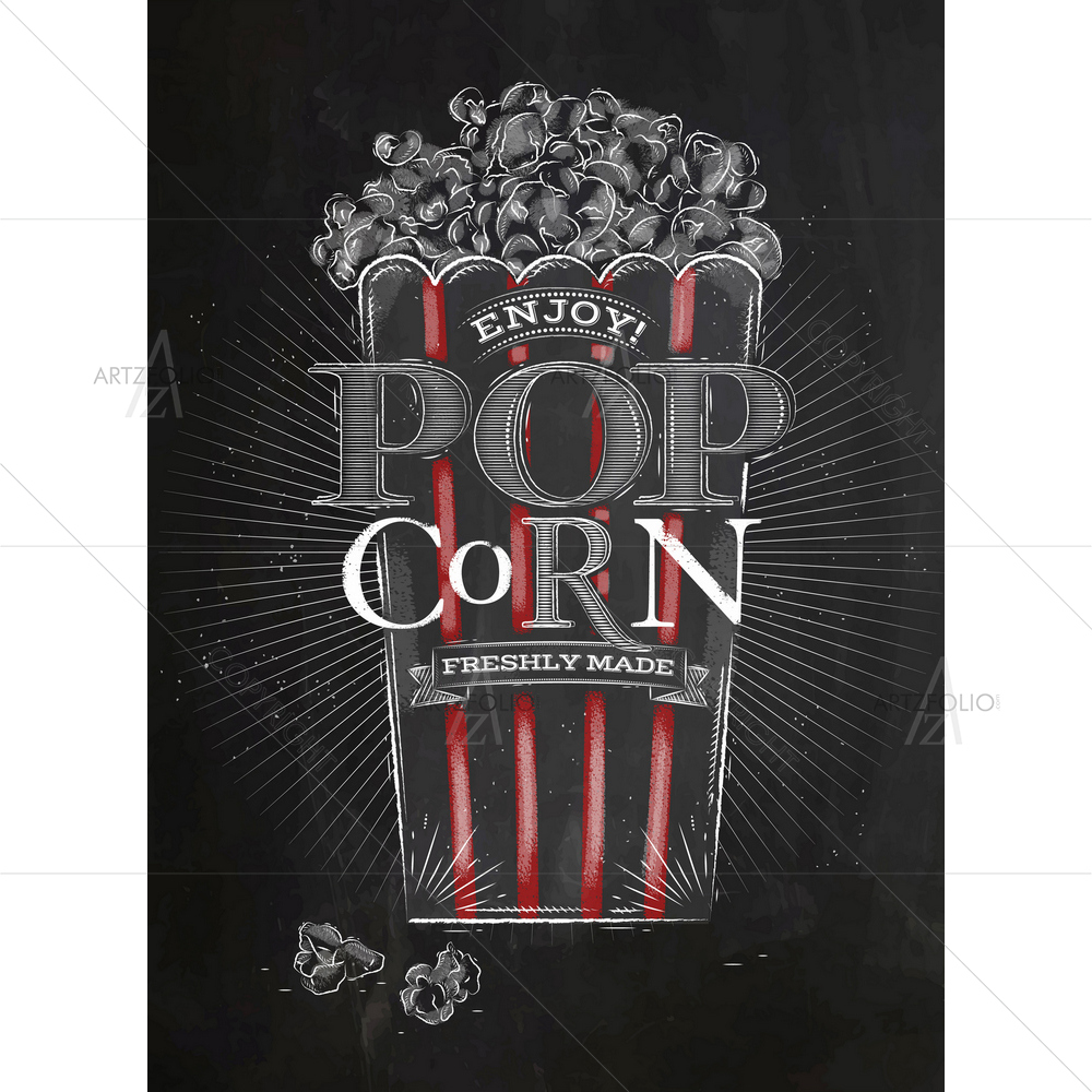 Popcorn Full Bucket — custom-size art design 5010599